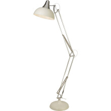 Piantana Contemporaneo Golia Acciaio Bianco Cromo 1 Luce E27