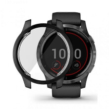 Schwarze TPU-Schutzhülle mit stoßfester Beschichtung für Garmin Venu 2 45 mm / Vivoactive 4 45 mm