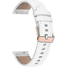 Schnellverschluss-Uhrenarmband für Garmin Vivomove Luxe Trend, 20 mm weißes Lederarmband