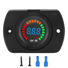 Wasserdichtes 12V-Digital-LED-Voltmeter für Fahrzeuge – Batteriemonitor für Lkw, Busse und Boote