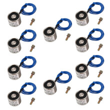 10x DC 12V Solenoid-Elektromagnet, Hebemagnet 2,5kg für Haushaltsgeräte, Verkaufsautomaten, automatische Türschlösser