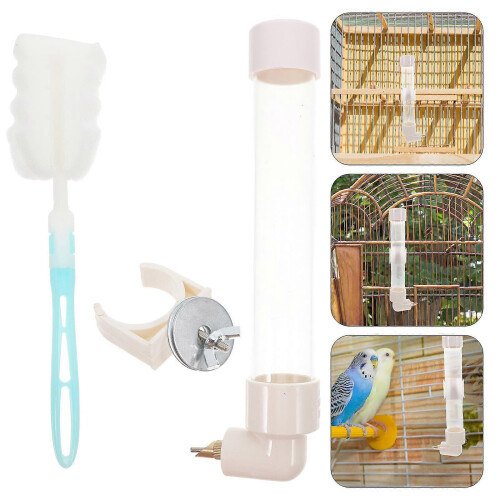 Automatic Water Feeder Large Plastic Parrot Cage Bottle 2Sets for Birds 2
