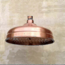 Goldener Hochdruck-Regenduschkopf, 20 cm, verstellbarer Kupferduschkopf mit Winkelsteuerung