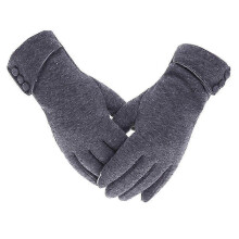 Comfortable Soft Touchscreen Windproof Warm Winter Gloves For Women Lady Gray 23.5 Cm
