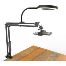 Flexible Deckenhalterung mit Ringlicht, schwenkbarer Handyarm für Tischstative und kompatibel mit Logitech Webcams