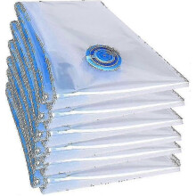 6 große Vakuumbeutel 100x70cm für Decken und Kleidung, XXL-Aufbewahrungsset