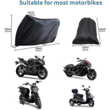 Waterdichte buitenhoes voor motorfiets, winterbestendig dekzeil met vergrendeling, 190t Oxford-stof p20241204300