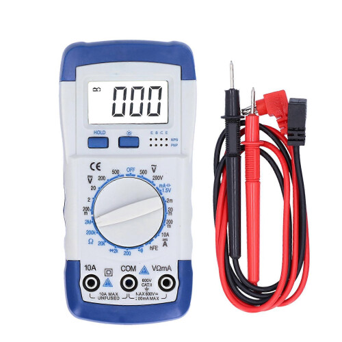 830L Digital Display Multimeter Fully Protected AntiBurn Buzzer Gear Test On and Off Compact Voltage Current Tester 1