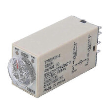 10 seconden vertragingsrelais voor huishoudelijk gebruik, 8 pinnen, 220V AC, H3y-2, instelknop