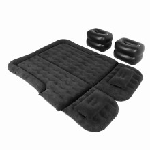 Colchón de aire para coche, colchón inflable grueso para viajes, colchoneta para dormir, accesorio para camping, color negro.