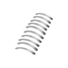 Set van 10 keukenkastgrepen-Chroom-Geborsteld nikkel deurgrepen, roestvrijstalen keukengrepen, hartafstand 96 mm