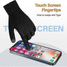 Winter Warm Gloves, Touchscreen Knitted Gloves, Anti Slip Thermal Windproof Driving Running Cycling Gloves for Men Women