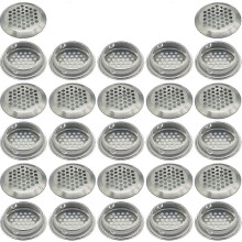 35 mm, 27-teiliges rundes Lüftungsgitter aus Edelstahl für Küchenschränke