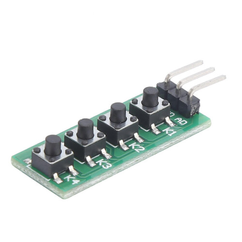 Module à touches compact à 4 boutons, 1 sortie analogique (broche AD) KC11B04 1