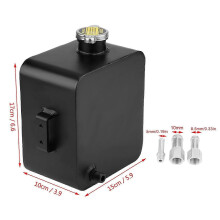 Car Engine Coolant Reservoir 2.5L Aluminum Universal with Cap