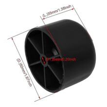 8 Stück 50 mm schwarze Kunststoffbeine, einfach zu montierende Ersatzbeine für Möbel (ruipei)