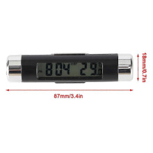 Autoaccessoire met digitale klok en thermometer, led-achtergrondverlichting, multifunctioneel ontwerp
