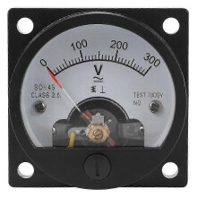 AC analoge voltmeter 0-300V zwart rond paneelmeter