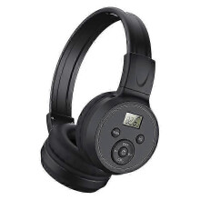 Wireless FM radio headphones for meetings, portable rechargeable headset