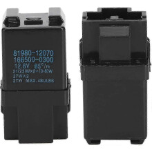 Blinkrelais für Toyota-Blinker – Schwarz, 2-teilig, Teilenummer 81980-12070