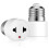 Light Socket to Plug Adapter for Lamp Use 2Pcs E27 Socket to 2-Prong Outlet 1
