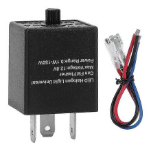 12V 3-Pin LED-Blinkerrelais, einstellbare Geschwindigkeit, universelles Blinkerrelais für Autos, Motorräder und LKWs