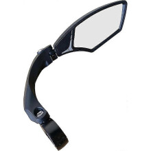 Nieuwe fietsspiegel voor op het stuur, veilige spiegel van kristalhelder glas, achteruitkijkspiegel. 1 x kunststof fietsspiegel (rechts vierkant)