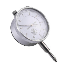 0-10mm Mechanical Dial Test Indicator Gauge with Probe - Silver (Precision Measurement Tool)