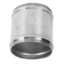 Aluminium buisverbinder met een buitendiameter van 70 mm voor autoradiatorslangen.