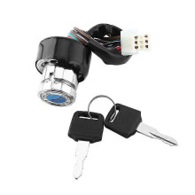 3-Position Universal Ignition Switch with 6-Wire and 2 Keys for Vehicles