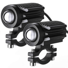 2 stuks LED-koplampen voor motorfietsen, 60W, driekleurig, 6000K voor helder zicht.
