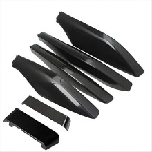 Set van 6 zwarte beschermhoezen voor de uiteinden van de dakdragerrails voor Prado FJ120 LC120 2003-2009