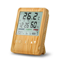 Präzises digitales Hygrometer – Innenthermometer mit 3,8-Zoll-LCD-Bildschirm – Uhrzeit-/Datumsanzeige und Hintergrundbeleuchtung
