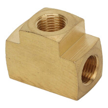 8 mm vrouwelijke T-fitting messing 1/8 inch schroefdraad 3-weg buisaansluiting voor lucht, water, gas, brandstof, olie en auto