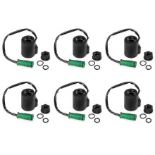 6X 24V Solenoid Valve Coil for Excavator EC140 EC160 EC210 EC240 EC290 EC330 EC360 EC460 EC210B 145