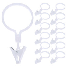 80Pcs Curtain Rings with Clips Curtain Hangers Clips Drapery Clips with Rings