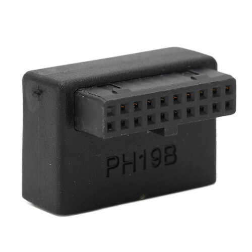 USB Front Panel Adapter, Front Panel Socket, 90?? Elbow, USB 3.0 19 Pin to 20 Pin Adapter for PC Motherboard, Type B