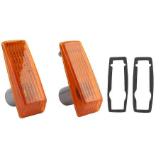 2 stuks gele afdekkingen voor richtingaanwijzers/knipperlichten voor auto's, geschikt voor W124 R129 W140 W202 W201