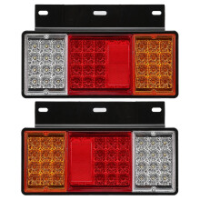 Pair of 12V 44 LED Tail Lights Replacement for Isuzu Elf W Series Truck NPR HD NKR NHR NRR FSR FRR