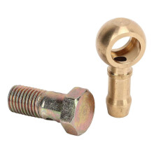 2er-Set M12x1,25 mm auf 3/8 Zoll Turbo-Wasser-Banjoschrauben mit guter Abdichtung, Turbolader-Wasserleitungsrohr-Banjo-Anschluss-Kit