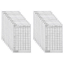 20 stuks golfaccessoires: scoreformulier, mini-scorekaarten, scoreblok, scorekaartenboekjes, whiteboard-scorekaarten