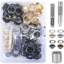 100er-Set Ösen 16 mm Ösen-Set Ösenwerkzeug Metallösen-Set mit Ösenwerkzeug für Segeltuch