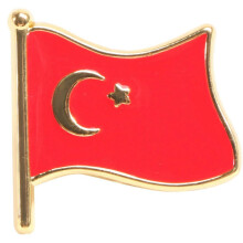 Decoratieve broche in de vorm van de nationale vlag voor jongens en meisjes, 2,1 x 2 cm, modieus, 1 set