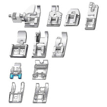11Pcs Presser Foot Set, , Straight -Foot, Roller Foot, Snap on Sewing Machine Foot Presser Feet Set