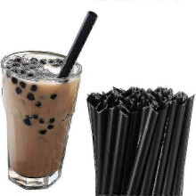 100pcs Disposable Plastic Drinking Straws Black Boba Bubble Tea Straw Tubes-9 Tw