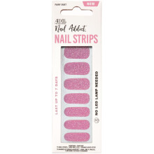 Ardell Nail Addict Nail Strips - Fairy Dust, Easy to Apply Nail Wraps, Long-Lasting Nail Stickers, No LED Lamp Needed with File and Wood Stick, Nail K