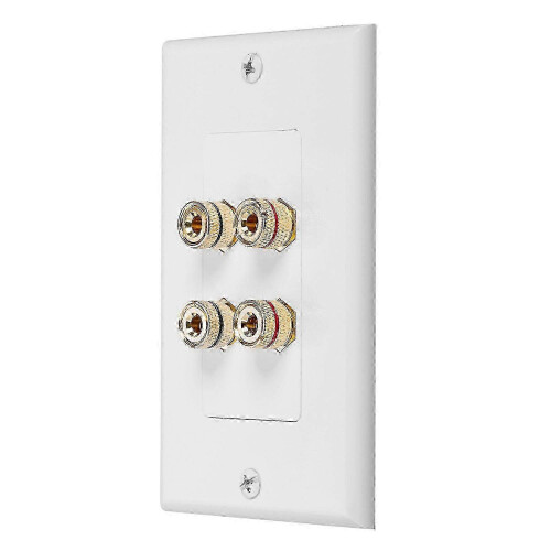 Wall-Mounted Audio Panel for 2 Speakers in Home Theaters