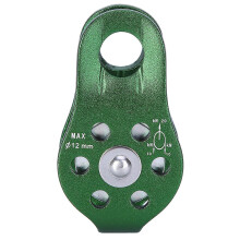 Hochleistungs-Einzelrolle aus Aluminiumlegierung für Kletterseile (Grün)