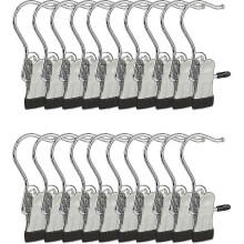 Kleiderbügelclips aus Metall mit Gummigriff – 20er-Set zum sicheren Aufhängen von Kleidung