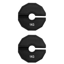 2PCS 1KG Gym Micro-Plates Dumbbell Fractional Weight Plate Rubber Fractional Weight Plates Add-on Ch